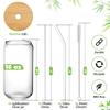 16oz clear sublimation glass cups(includes bamboo lids) view 3