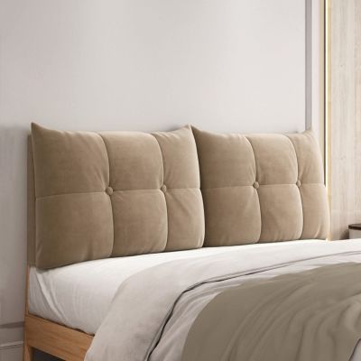 Daybed Pillow Fleece Headboard Cushion Large Reading Pillow Bolster Backrest Wedge Positioning Support Pillow Lumbar Pad with Removable Cover,C,No headboard King 70.8"