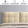 Daybed Pillow Fleece Headboard Cushion Large Reading Pillow Bolster Backrest Wedge Positioning Support Pillow Lumbar Pad with Removable Cover,C,No headboard King 70.8" view 4