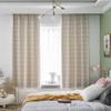 CHEWYNP Blackout Curtain Beige,with White Sheer Tulle Panel,Double Layer Pencil Pleat,Soft Voile Lace,Solid Panels Thermal Insulated Drapes Lined Curtains,for Living Room Girl Bedroom Shad view 2