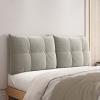 Large Rectangular Headboard Reading Pillow Upholstered Headboard Backrest Wedge Tufted Button Positioning Support Pillow for Day Bed Bunk Bed Dormitory,B,with headboard 63"/160cm view 1
