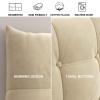 Large Rectangular Headboard Reading Pillow Upholstered Headboard Backrest Wedge Tufted Button Positioning Support Pillow for Day Bed Bunk Bed Dormitory,B,with headboard 63"/160cm view 3