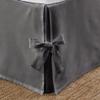 OnlineChoiceSheet Split Corner Tie Bed Skirt, 10 Inch Drop Length 100% Egyptian Cotton 1000 Thread Cotton, Easy Fit & Fade Resistant, Queen Size (60" x 80"Inch) Solid Dark Grey view 3