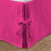 OnlineChoiceSheet Split Corner Tie Bed Skirt, 10 Inch Drop Length 100% Egyptian Cotton 1000 Thread Cotton, Easy Fit & Fade Resistant, Queen Size (60" x 80"Inch) Solid Hot Pink view 3