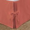 OnlineChoiceSheet Split Corner Tie Bed Skirt, 10 Inch Drop Length 100% Egyptian Cotton 1000 Thread Cotton, Easy Fit & Fade Resistant, Twin XL Size (39" x 80"Inch) Solid Brick Red view 1