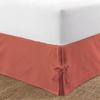 OnlineChoiceSheet Split Corner Tie Bed Skirt, 10 Inch Drop Length 100% Egyptian Cotton 1000 Thread Cotton, Easy Fit & Fade Resistant, Twin XL Size (39" x 80"Inch) Solid Brick Red view 3