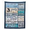 3 Year Old Boy Birthday Gift, Super Soft and Warm Happy Birthday Blanket, Digital Heartwarming Sentences Creative Design Ideal Gifts for 3rd, 50"x60" view 1