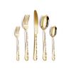 20 Piece Gold Flatware Set for 4 Stainless Steel Silverware Sets With Delicate Pattern Kitchen Restaurant Hotel Mirror Polished Include Fork Spoon Knife Teaspoon Tea Fork Floral Cutlery Set view 1