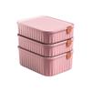 ACGrade 3 pcs Plastic Underwear Drawer Organizer,Underwear Organizer for Drawer with Cover,Stackable Closet Organizer,Socks Organizer for Drawer 10 grids/15 grids,Socks Underwear Organizer(11.8inch) view 1