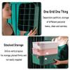ACGrade 3 pcs Plastic Underwear Drawer Organizer,Underwear Organizer for Drawer with Cover,Stackable Closet Organizer,Socks Organizer for Drawer 10 grids/15 grids,Socks Underwear Organizer(11.8inch) view 4