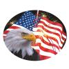 Bald Eagle American Flag Christmas Tree Skirt for Merry Christmas Xmas Holiday Party Deco 48" (Thickened) view 2