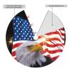 Bald Eagle American Flag Christmas Tree Skirt for Merry Christmas Xmas Holiday Party Deco 48" (Thickened) view 3