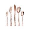 20 Piece Rose Gold Flatware Set for 4 Stainless Steel Silverware Sets With Delicate Pattern Kitchen Restaurant Hotel Mirror Polished Include Fork Spoon Knife Teaspoon Tea Fork Floral Cutlery Set view 1