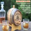 Personalized 1 Liter Oak Whiseky Barrel with Wood Stand, Bung and Spigot - Small Barrels For The Home Brewer, Distiller, Bourbon Maker and Cocktail Aging Bartender (B458) view 4