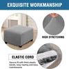 XMAYODS Stretch Square Ottoman Cover Slipcovers Jacquard Ottoman Footstool Protect Cover Waterproof Non Slip Foot Rest Cover with Elastic Bottom Machine Washable (Color : #1, Size : 90x90cm/36x36in) view 3