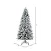 Vickerman 9' x 51" Flocked Jackson Pine Artificial Unlit Christmas Tree. view 3