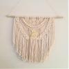 Azeem Large Macrame Wall Hanging, Natural White Wall Tapestry, Cotton Crochet Handwoven Wall Decor, Bohemian Home Decor, Christmas Decorations view 2