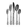 20 Piece Black Flatware Set for 4 Stainless Steel Silverware Sets With Delicate Pattern Kitchen Restaurant Hotel Mirror Polished Include Fork Spoon Knife Teaspoon Tea Fork Floral Cutlery Set view 1