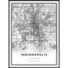 Skanndi Indianapolis Map Print, Indiana in USA Map Art Poster, Modern Wall Art, Street Map Artwork 11x14 view 1