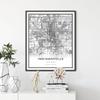 Skanndi Indianapolis Map Print, Indiana in USA Map Art Poster, Modern Wall Art, Street Map Artwork 11x14 view 2