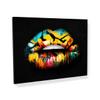 Sense Canvas Lips Graffiti Canvas Art - Home Decor Wall Art Print Poster Painting Small 16x12 / 0.75" view 1