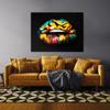 Sense Canvas Lips Graffiti Canvas Art - Home Decor Wall Art Print Poster Painting Small 16x12 / 0.75" view 2