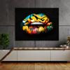 Sense Canvas Lips Graffiti Canvas Art - Home Decor Wall Art Print Poster Painting Small 16x12 / 0.75" view 3