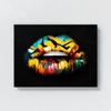 Sense Canvas Lips Graffiti Canvas Art - Home Decor Wall Art Print Poster Painting Small 16x12 / 0.75" view 4