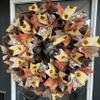 Beautiful Fall Thanksgiving Sunflower & Cotton Deco Mesh Front Door Wreath, Door Hanger, Country Home, Farmhouse Decoration, Porch Sign view 1