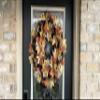 Beautiful Fall Thanksgiving Sunflower & Cotton Deco Mesh Front Door Wreath, Door Hanger, Country Home, Farmhouse Decoration, Porch Sign view 4