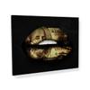 Sense Canvas Lips Frank Money Canvas Art - Home Decor Wall Art Print Poster Painting Small 16x12 / 0.75" view 1