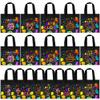 20 PCS Neon Party Favor Bags Glow Birthday Party Supplies Glow in the Dark Party Glowing with Me Goodie Bags for Neon Theme Birthday Party Let's Glow Party Supplies view 1