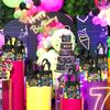 20 PCS Neon Party Favor Bags Glow Birthday Party Supplies Glow in the Dark Party Glowing with Me Goodie Bags for Neon Theme Birthday Party Let's Glow Party Supplies view 4