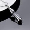 SHEIL Glass Urn Jewelry Stainless Steel Cremation Locket Necklace Hold Ashes Keepsake Memorial Pendant,4 view 2