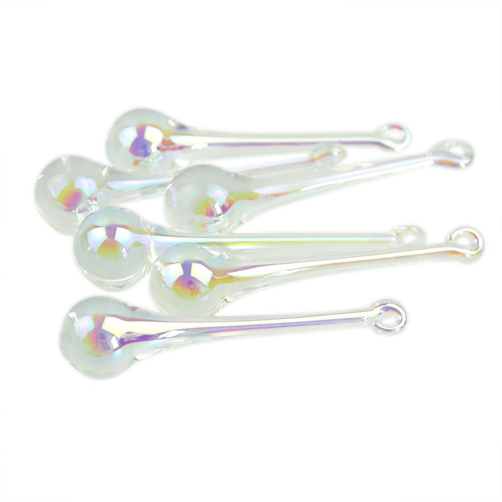 16X60MM/20X80MM AB Raindrops Crystal Chandelier Parts Lamp Glass Hanging Pendants Crystal Beads Curtain Accessories,16x60mm 14pcs