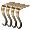 Hooks Kitchen,Bathroom Hook,Hangers Hook,Coat hooks wall mounted 4PCS/set Christmas Sock Hook Jewelry Clasp Party Tree Hanging Hooks Fireplace Hanger Metal Clips Xmas Stocking Holder Racks Key hooks w view 1