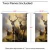 ONINUO Deer Blackout Curtains for Girls Boy Home Decor, Animal Wildlife Skeleton Red Funny Cute Grommet Thermal Insulated Drapes Darkening Window Curtain for Bedroom Living Room, 63 x 63 Inch view 3