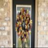 Beautiful Fall Thanksgiving Sunflower Buffalo Plaid Animal Print Deco Mesh Front Door Wreath, Door Hanger, Country Home, Farmhouse Decoration, Porch Sign view 4