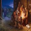 The Nativity Picture Panel 43 X 28 Tall Christmas Fabric Northcott 24655-37 view 1