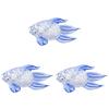 ARTIBETTER 3pcs Glass Art Figurine Miniature Decoration for Unique Sea Animal Table Ornament for Fine Craftsmanship and Elegant Design view 1