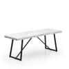 48" x 16" Rectangle Table with 18" Coated Steel Folding Legs (Black Woodgrain) view 1