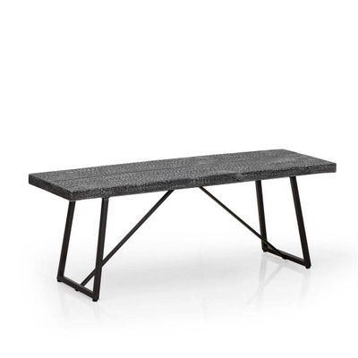 48" x 16" Rectangle Table with 18" Coated Steel Folding Legs (White Woodgrain)