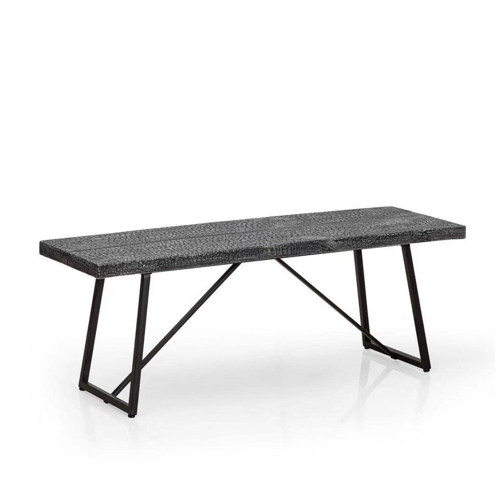 48" x 16" Rectangle Table with 18" Coated Steel Folding Legs (White Woodgrain)