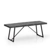 48" x 16" Rectangle Table with 18" Coated Steel Folding Legs (White Woodgrain) view 1