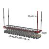 Ceiling Wine Rack and Wine Glass Holder, Hanging Wine Bottle Racks for Bars Kitchens, Under Cabinet Stemware Glass Shelf, Black Adjustable Storage Shelving (Size : 120x35cm) view 2