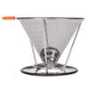 Jerliflyer Stainless Steel Coffee Filter, Metal Conical Paperless Reusable Single Cup Slow Drip Coffee Filter(125mm) view 1