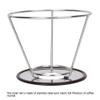 Jerliflyer Stainless Steel Coffee Filter, Metal Conical Paperless Reusable Single Cup Slow Drip Coffee Filter(125mm) view 3