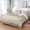 4 Piece California King Duvet Cover Set Minimalist Curve Lines Striped Breathable Comforter Covers Ultra Soft Bed Sheet with 2 Pillow Shams Bedding Collection Sets Retro Boho Modern Stripe Art view 1