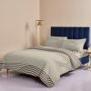 4 Piece California King Duvet Cover Set Minimalist Curve Lines Striped Breathable Comforter Covers Ultra Soft Bed Sheet with 2 Pillow Shams Bedding Collection Sets Retro Boho Modern Stripe Art view 4
