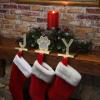 5" Silver Sparkle Joy Stocking Holders 3-Pieces 5 Inches Gold Metal view 2